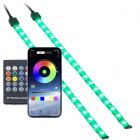Accelevision LW200-BTM Dual 12″ RGB LED Lighting Strip Kit with Smartphone and RF remote control