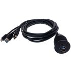 Beuler USBRHDMIC Flush Mount Single USBC, Single USBA and HDMI Jack Panel