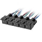 Quality Mobile Video 5035-5PK 12 VDC Automotive SPDT 30/40A 5-Pin Relay with pre-wired sockets - 5 Pack