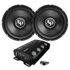 Audiopipe AP-PP100 A Pair of 12 Inches Woofers and 2-Channel Amplifier Package