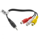 Audiovox 11232271 3.5mm to RCA Audio Video input cable for overhead monitors
