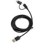 Beuler CML6 6 foot USB to Micro USB and Lightning Dual Cable