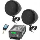 Boss Audio MCBK520B Black Motorcycle/ATV Sound System with Built-in FM Tuner