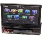 BOSS BV9976B Bluetooth Enabled Single DIN 7 Inches Drop Down Motorized Touchscreen Display Monitor with Media Receiver for Vehicles