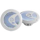 Pyle PLMR6LEW Hydra Series 6.5" 150-Watt Dual-Cone Waterproof Marine-Grade Speakers with Programmable Multicolor LED Lights (White)