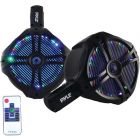 Pyle PLMRWB65LEB Hydra Series 2-Way Wakeboard Speakers with Programmable LED Lights (6.5")