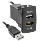 Install Bay IBR90 HDMI and USB Input Jack Panel 