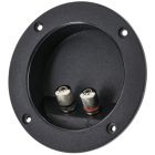 The Install Bay TCRB Circular Recessed Terminal Cup with Silver 5-Way Binding Posts - 3 inch