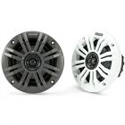 Kicker 45KM42 KM Series 4 inch 2-Way Coaxial Marine Speakers - White and Charcoal