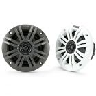 Kicker 45KM44 KM Series 4 inch 2-Way Coaxial Marine Speakers - White and Charcoal