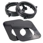 Metra 82-4600 Universal 6-1/2" Plastic Speaker Adaptors and Installation kit