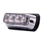 Safesight UF9000C High Power Amber 3 LED Light with Chrome Mount Flange for RV, Bus or Truck - UL9000C