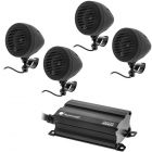 Planet Audio PMC4B Motorcycle/ATV Sound System with Bluetooth Audio Streaming - Black