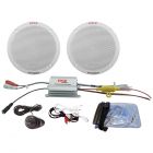 Pyle PLMRKT2A 2-Channel Waterproof MP3/iPod Amplified 6.5" Marine Speaker System