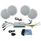 Pyle PLMRKT4A 4-Channel Waterproof Mp3/iPod Amplified 6.5" Marine Speaker System