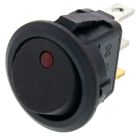 Quality Mobile Video 01002-R Pin illuminated SPST Round Rocker Switch - Red