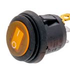 Quality Mobile Video 01006-O 10Amp LED illuminated SPST Round Rocker Switch - Orange