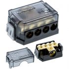 Raptor RDB2 4-Position Ground Distribution Block with (1) 0/4 AWG input and (4) 4/8 AWG outputs