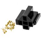 Quality Mobile Video RS101E 12 VDC Automotive 5-Pin Relay Socket with interlock, raw pins, without mounting tab