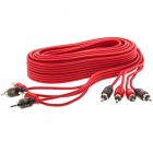 T-Spec V6RCA-174 Universal 17 Feet V6 Series Four-channel Audio Cable in Red for Vehicles