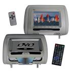Tview T737DVPLGR 7 Inch Universal Headrest Monitor with Single DVD Player and Slave screen - Grey