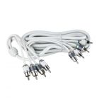 T-Spec V10RCA-174 17 Foot V10 Series Four-channel RCA Audio Cable in Matte Pearl