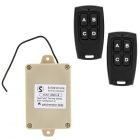 Quality Mobile Video WL-2CH-01 12V - 24V Wireless RF Remote Control Relay Switch 2-Channel Receiver with 2 FCC ID Transmitters 