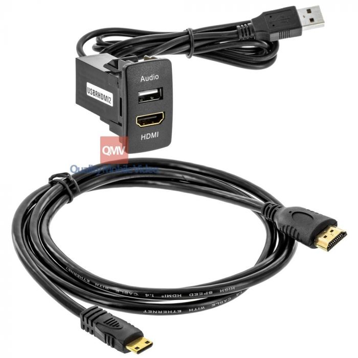 Accelevision USBRHDMI2 HDMI and USB input jack panel with