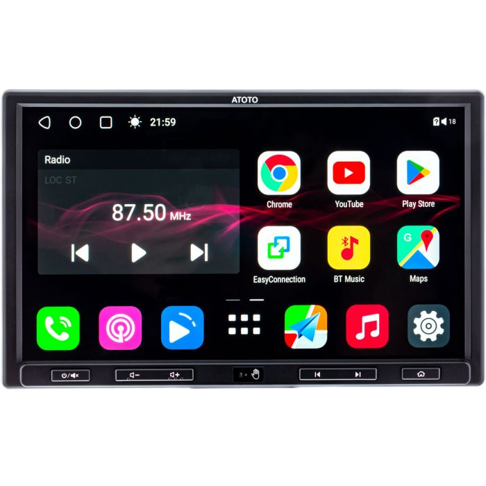 Capacitive Touch Screen Android Auto Bt WiFi Carplay 2 DIN 10 Inch