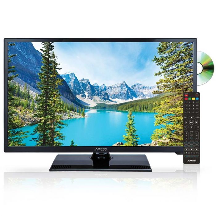 Axess TVD1805-24 24 12 Volt HD LED TV and DVD Combo with AC/DC power  adapter