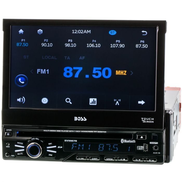 BOSS BV9967B Bluetooth Enabled Single DIN Stereo w/ 7 inch Flip