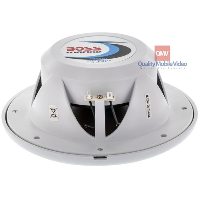 BOSS Audio Systems MR60W/AVA-MR60 2ウェイマリンスピーカー (6.5インチ) Boss Audio MR60 W 500 W4 MC900B \u0026 Pair of 200 W Marine 2 Way Speakers Set