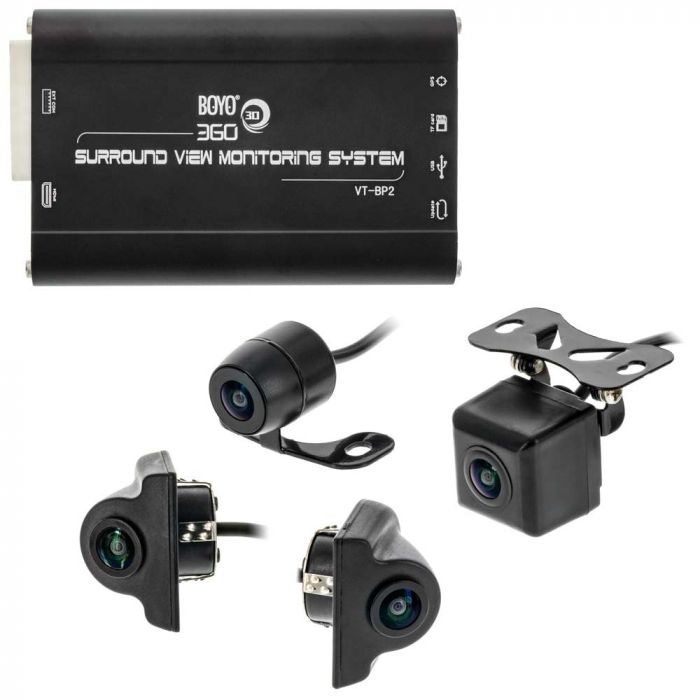 360 Degree Camera System in 3D for Surround View with DVR (4 Cameras)