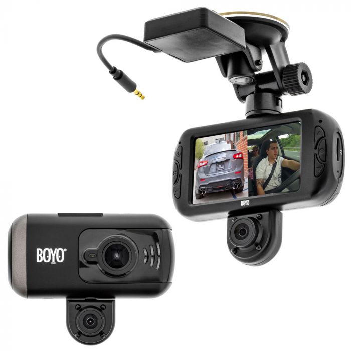 Boyo VTR217GW Dual Camera Full HD 2 Channel Dash Cam Recorder