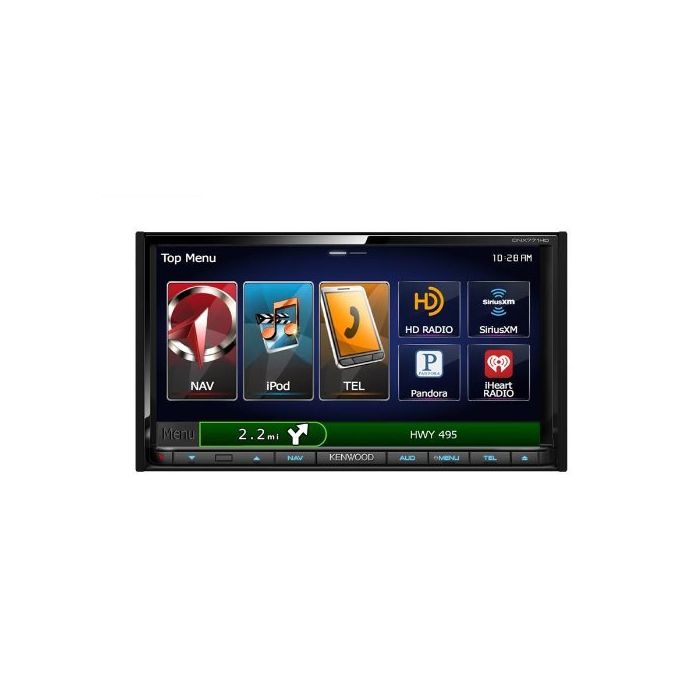 Kenwood DNX771HD Double DVD Receiver Garmin GPS, Built-in Bluetooth, HD Radio and 6.95" Touchscreen for