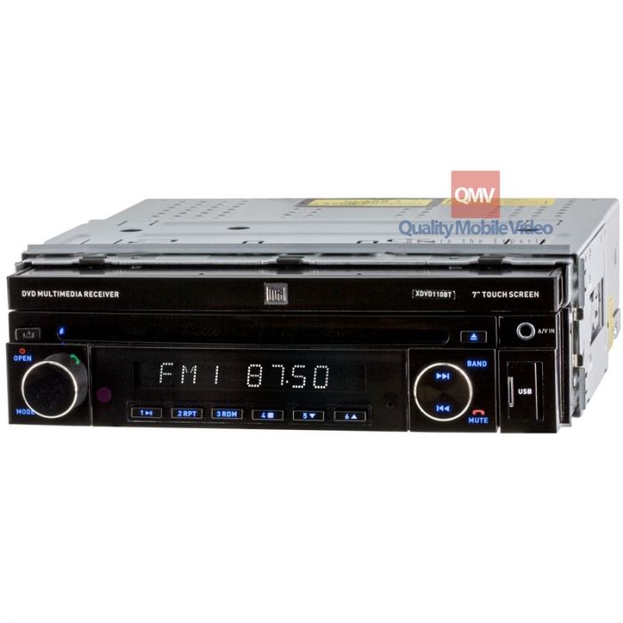 Dual XDVD156BT 7" Single-Din DVD Receiver With Motorized Touchscreen, New
