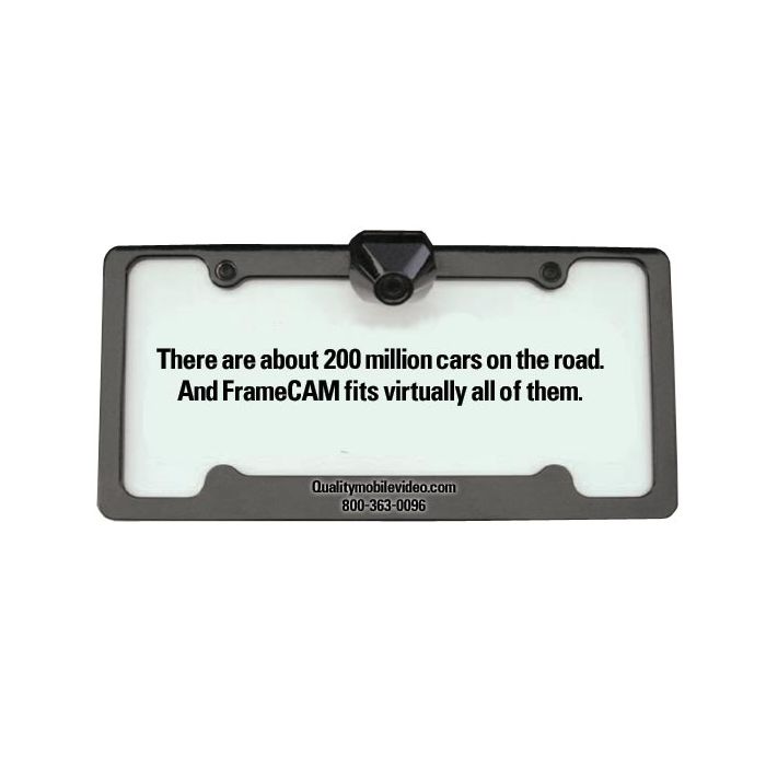 License Plate Frame Back Up Camera System
