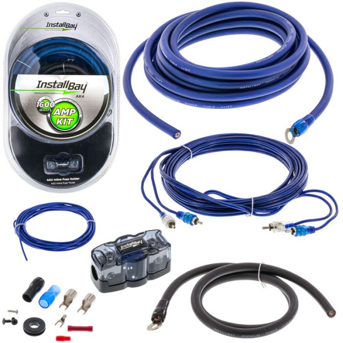 Car Audio 4 Gauge Cable Kit Amp Amplifier Install RCA Subwoofer Sub Wiring  New 