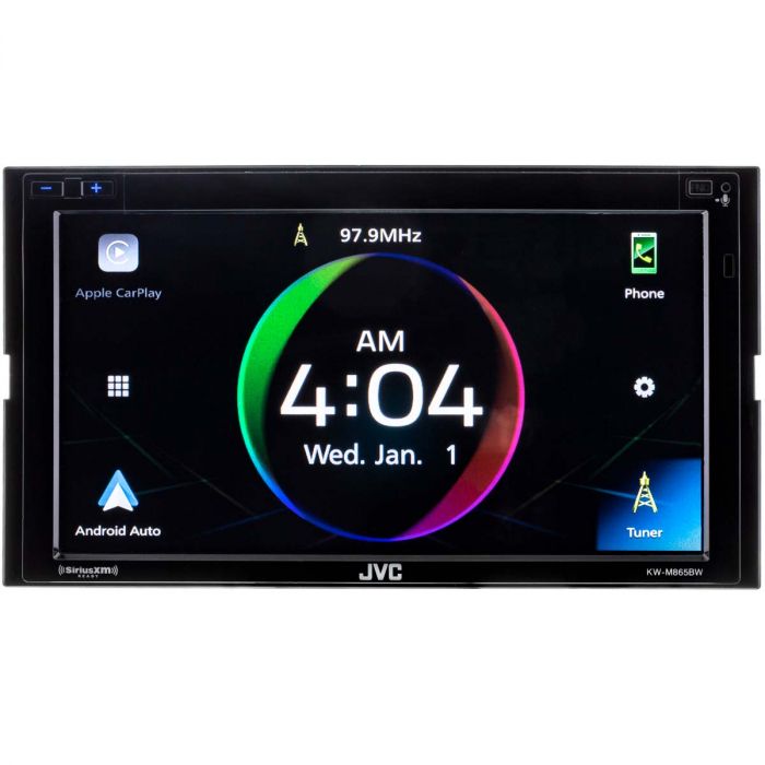 JVC 6.8 Wireless Android Auto, Apple CarPlay Bluetooth Digital Media (DM)  Receiver with Variable Color and SiriusXM Ready Black KW-M785BW - Best Buy