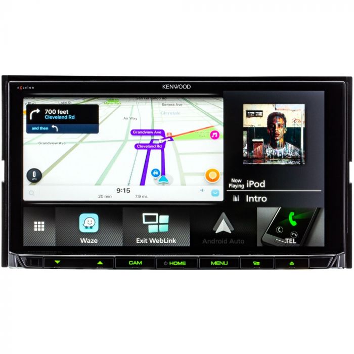 Kenwood eXcelon DDX9905S 6.75 Inch Double Car Stereo receiver with HD Display, Android Auto and Apple Carplay