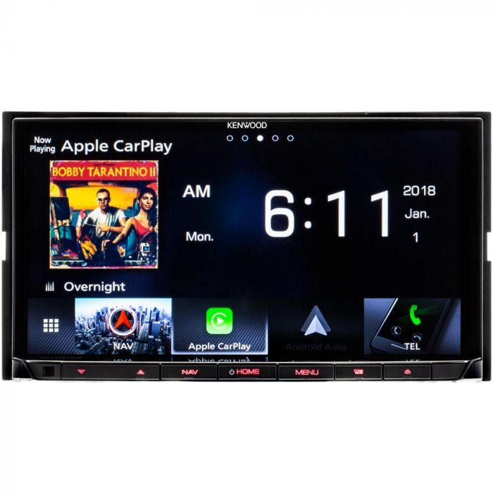 impuls Kaarsen Kraan Kenwood DNX875S Double DIN 6.95" In-Dash DVD/CD/AM/FM Receiver with GPS,  Bluetooth, Built-in HD Radio, Apple CarPlay and Android Auto