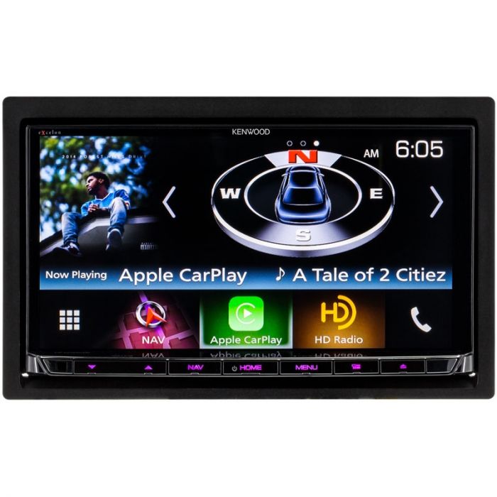 buiten gebruik Doe voorzichtig zak Kenwood DNX994S Double DIN 6.95" In-Dash DVD/CD/AM/FM Receiver with GPS,  Bluetooth, Built-in HD Radio, Apple CarPlay