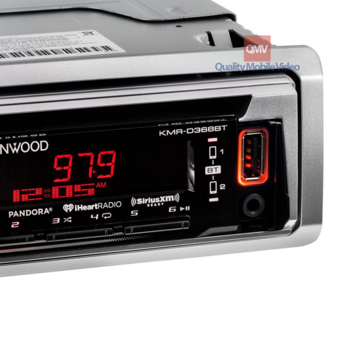 Kenwood KMR-D368BT Single DIN CD Marine Receiver with Bluetooth