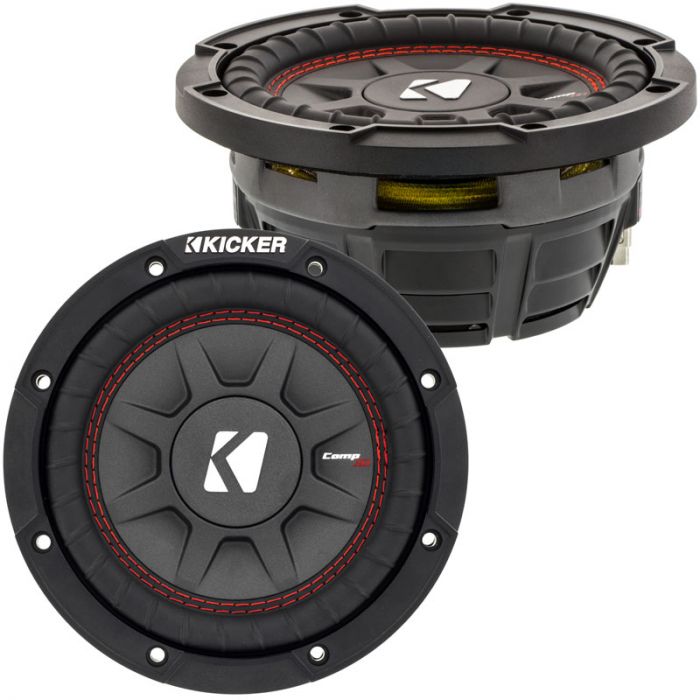 vejkryds Genre squat Kicker 43CWRT672 CompRT 300 Watt 6.75 inch Shallow Mount Subwoofer - Dual 2  Ohm Voice Coil