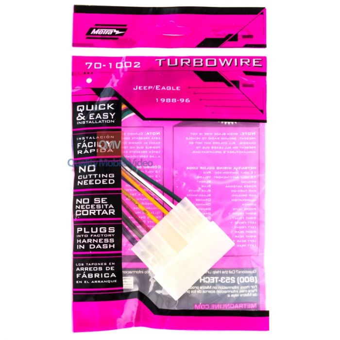 RED WOLF Radio Wiring Harness Compatible With Jeep Wrangler 1992-1996, Eagle 1988-1992, Dodge - View #8