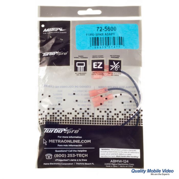 METRA 72-5600 / Ford 1998-Up Speaker Harness - Pair **NEW