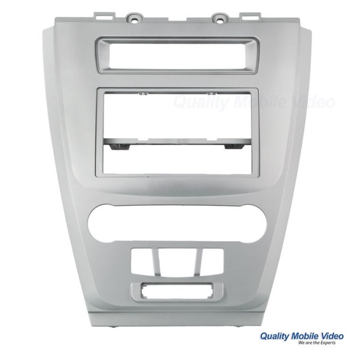 Metra 99-5821S Single or Double DIN Installation Dash Kit for 2010 Ford Fusion and Mercury Milan, Silver by Metra Double Din Dash Kit Metra 99-5821B Single Or Double DIN