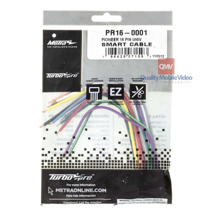 Metra Pioneer 16 Pin Wiring Harness - Universal Radio Receiver Installation Connector