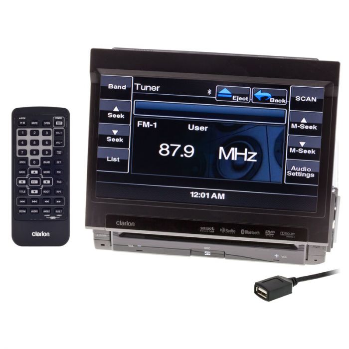 Clarion VZ401 7" SingleDIN Multimedia Control Station with USB Port