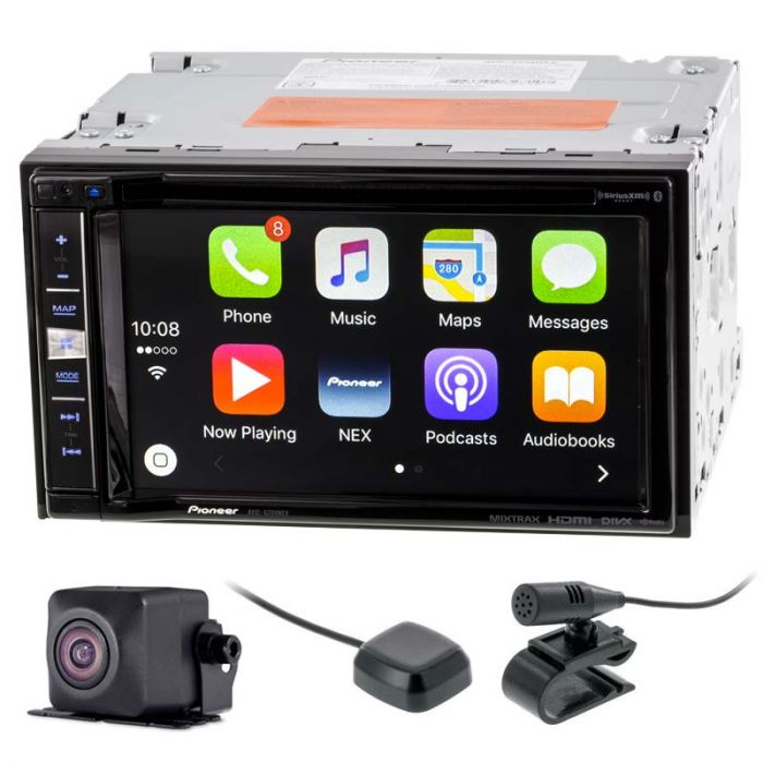 Pioneer AVIC-5201NEX Double DIN 6.2 inch In Dash Car Stereo Receiver with Navigation, DVD, Apple CarPlay, and SiriusXM